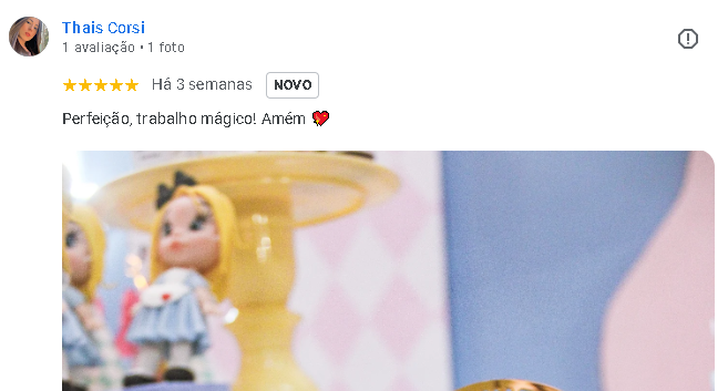 Avaliação de Thais Corsi no Google